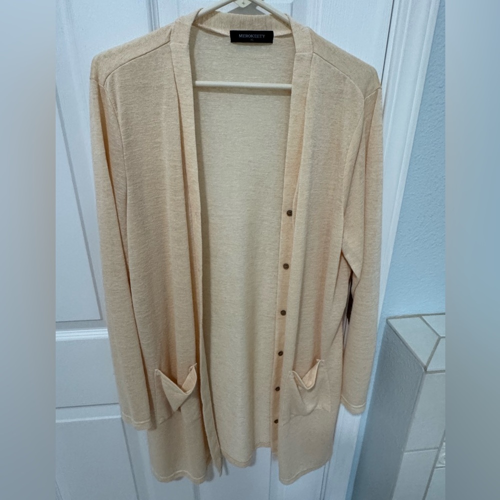 Merokeety Apricot Lightweight Cardigan Women’s XL